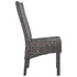 Swen Studio -  Dining Chairs 6 pcs Brown Kubu Rattan and Mango Wood (3x246655)